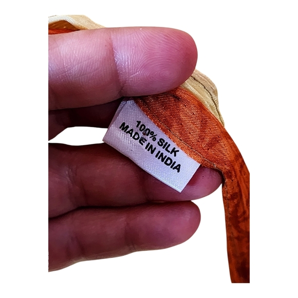 Reversible 100% Silk Wrap Skirt Flowy Boho Floral One Size Fits Most - Picture 16 of 16